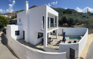 Vista aérea Villa La Fuente casa rural Mondrón Periana
