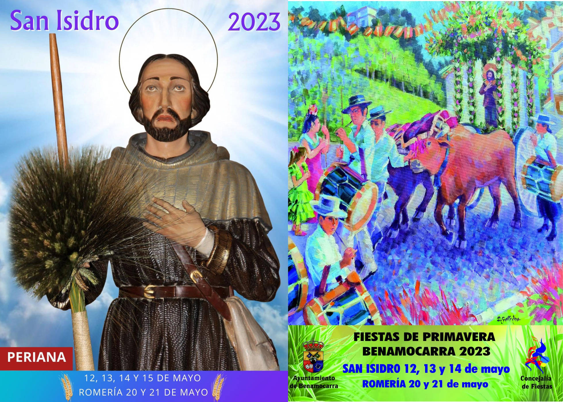 Carteles San Isidro 2023 Periana y Benamocarra